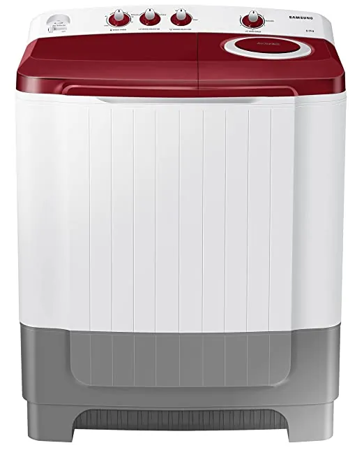 SAMSUNG 8 kg 5 Star Hexa Storm Pulsator Semi Automatic Top Load washing machine White, Grey  (WT80R4000RG/TL)