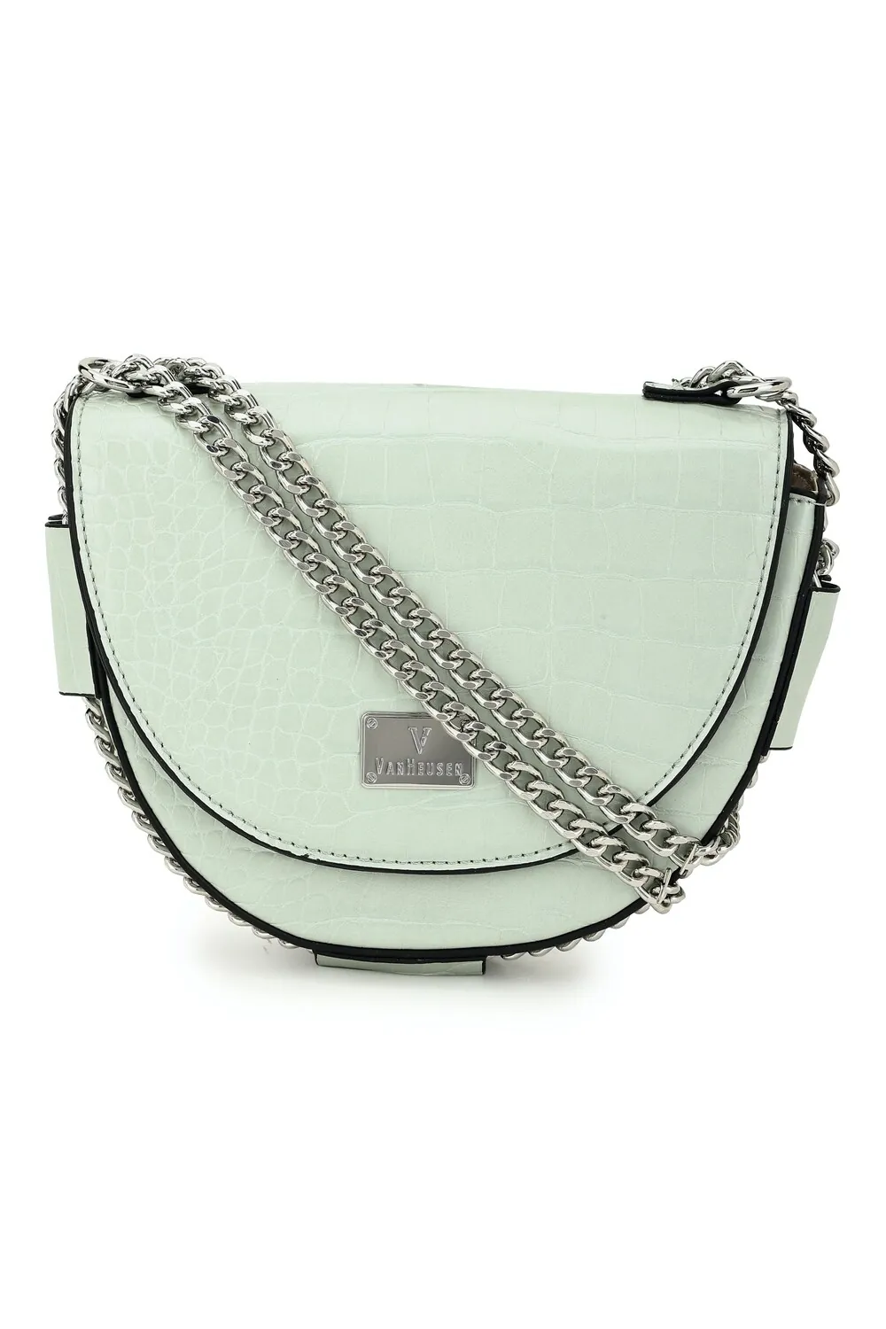 Van heusen Women Green Textured Casual Sling Bag VWBGHRGFF000114