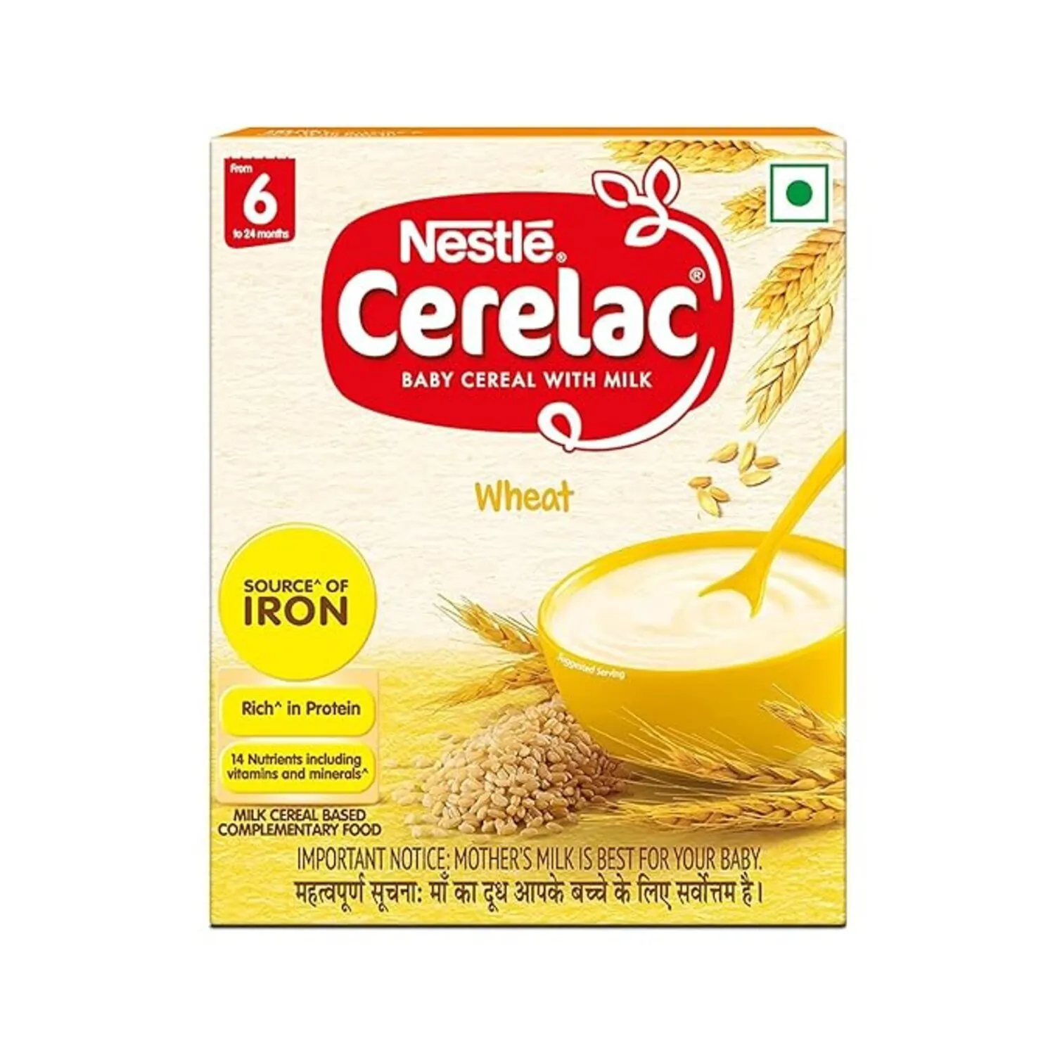 Nestle pack of 3 Cerelac Baby Cereal with Milk, Wheat,Stage 1, From 6 to 24 Months
