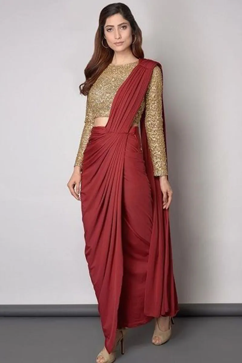 Stitched sarees